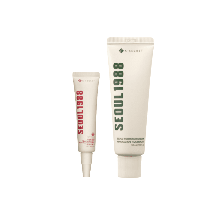 SEOUL 1988 Advanced Shot : Retinal Liposome 12% + Black Rice - (1ea) & SEOUL 1988 Repair Cream : Niacica 20% +.