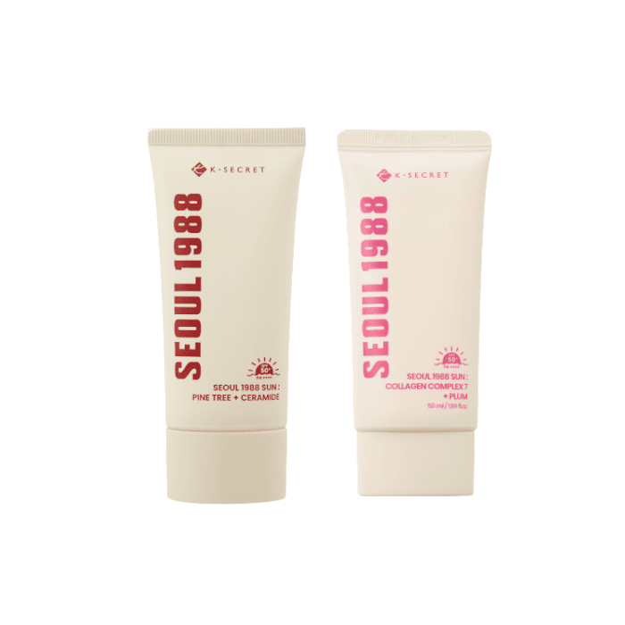 SEOUL 1988 Sun : Collagen Comple + Plum SPF50+ PA++++ - (1ea) & SEOUL 1988 Sun : Pine Tree + Ceramide SPF50+