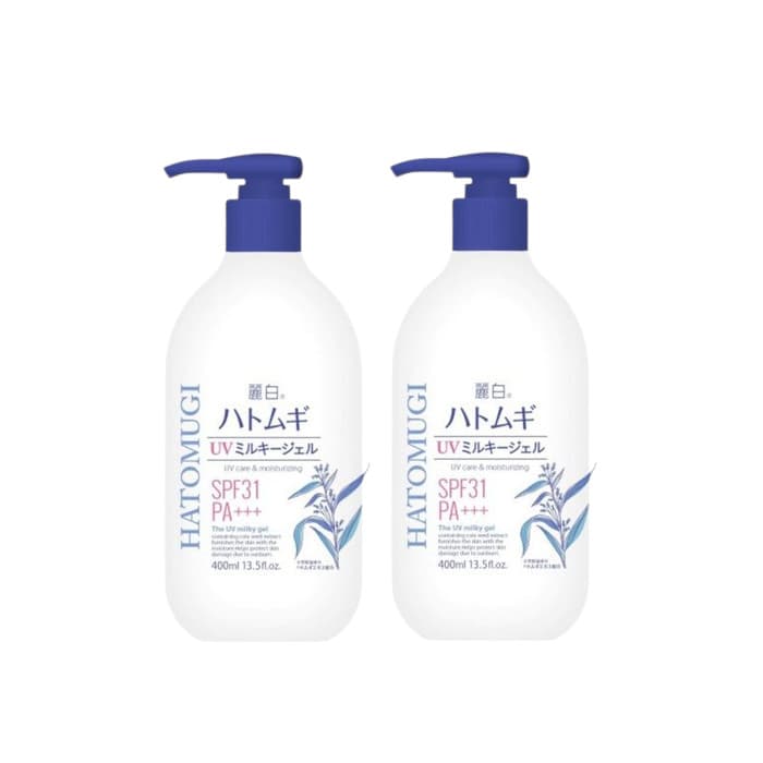 Reihaku Hatomugi UV Care & Moisturizing The UV Milky Gel SPF31 PA+++ - (.) Set