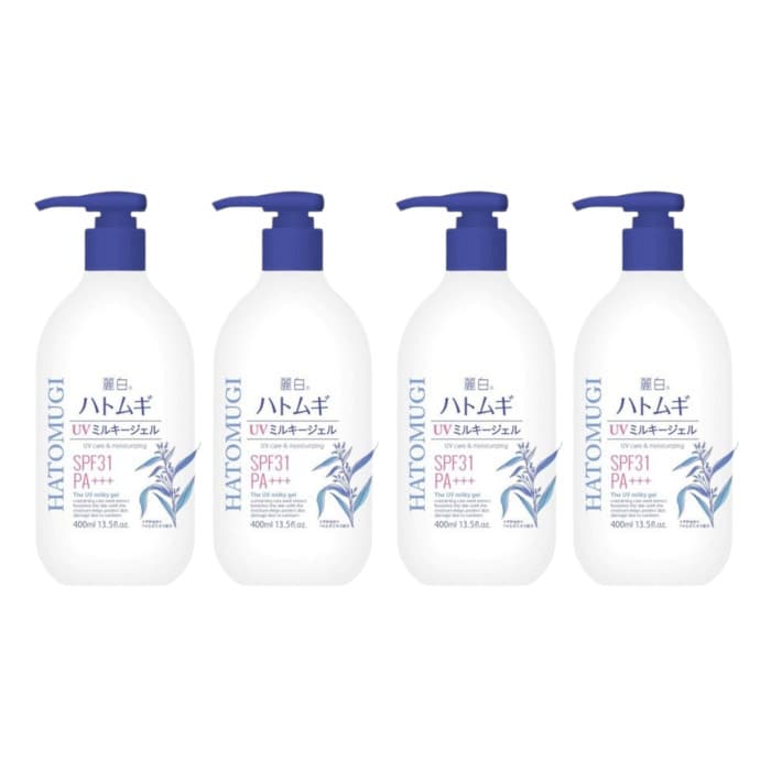 Reihaku Hatomugi UV Care & Moisturizing The UV Milky Gel SPF31 PA+++ - (.) Set