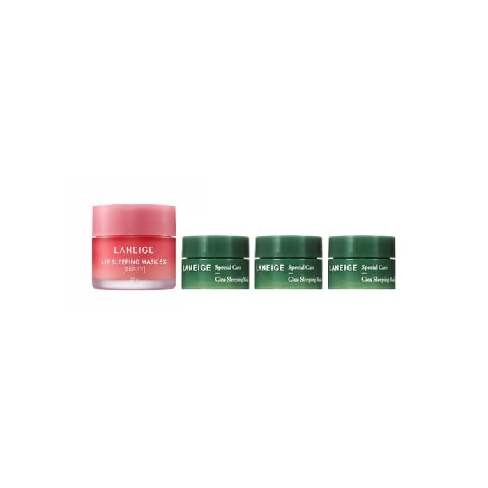 Lip Sleeping Mask EX - - Berry (.) + Cica Sleeping Mask - (.) Set