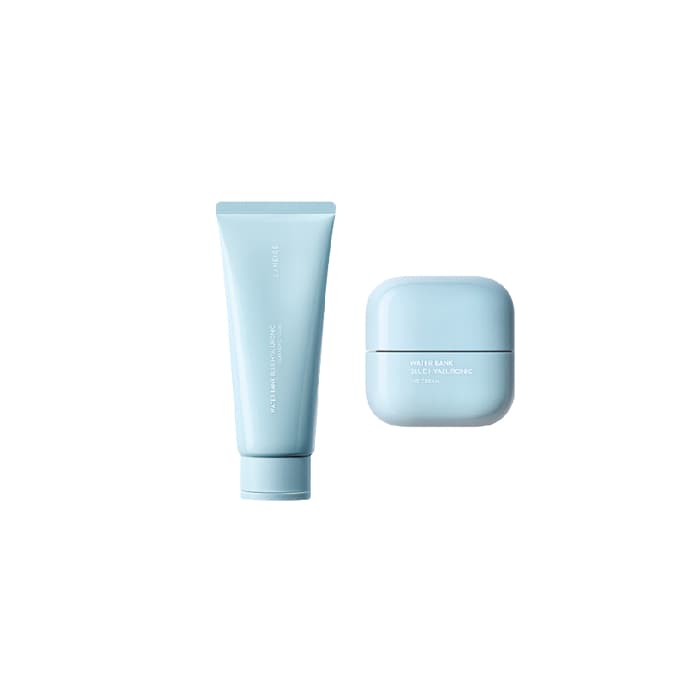 Water Bank Blue Hyaluronic Eye Cream -(.) + Cleansing Foam -(.) Set