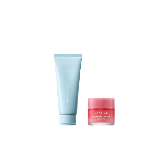 Water Bank Blue Hyaluronic Cleansing Foam - (.) + Lip Sleeping Mask EX - Berry (.) Set