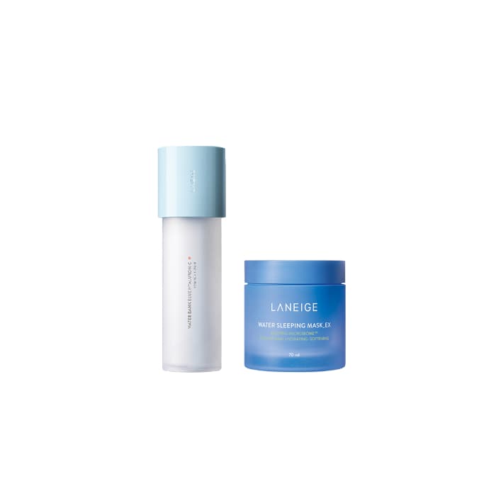 Water Bank Blue Hyaluronic Essence Toner For Normal To Dry Skin - (.) + Water Sleeping Mask - (.) Set