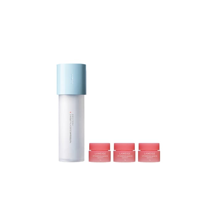 Water Bank Blue Hyaluronic Essence Toner For Normal To Dry Skin - (.) + Lip Sleeping Mask EX - - Berry.