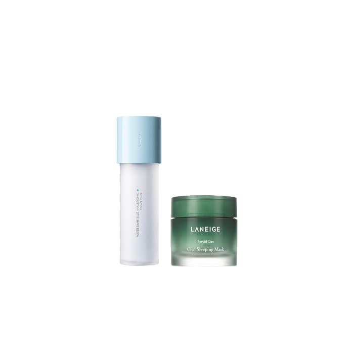 Water Bank Blue Hyaluronic Essence Toner For Combination To Oily Skin - (.) + Cica Sleeping Mask -.