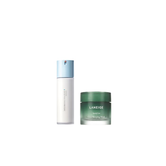 Water Bank Blue Hyaluronic Emulsion For Combination To Oily Skin - (.) + Cica Sleeping Mask - (.) Set