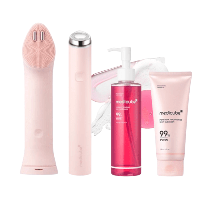Age-R PDRN Cleansing Glow Set - Pink