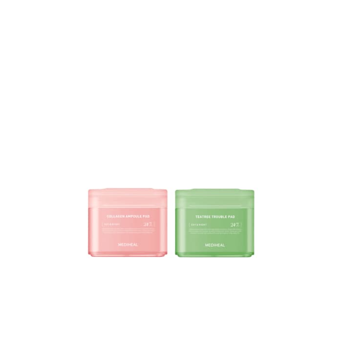 Collagen Ampoule Pad -. (.) + Teatree Trouble Pad -. (.) Set