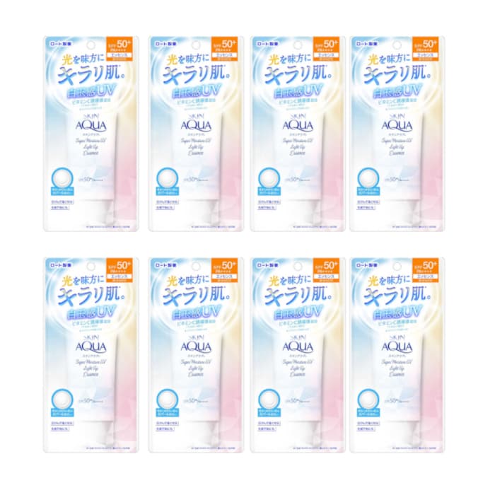 Skin Aqua Super Moisture UV Light Up Essence SPF50+ PA++++ (.) Set