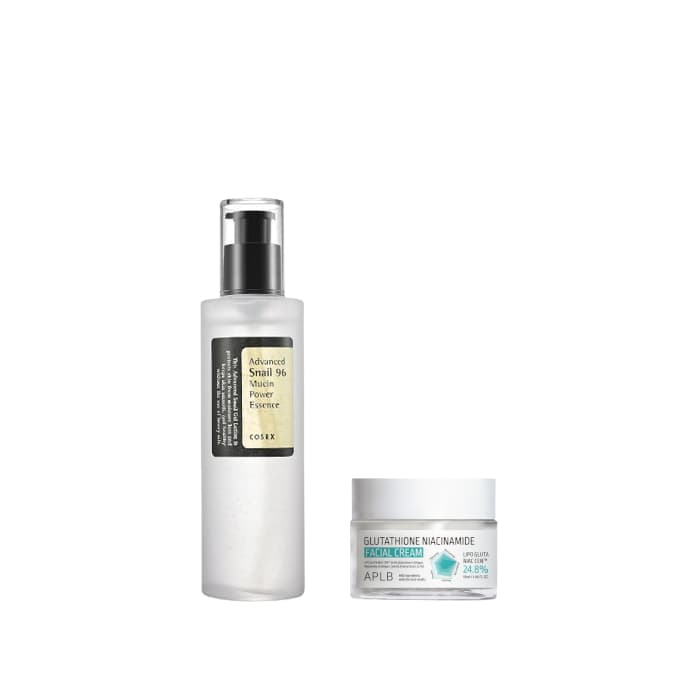 COSRX - Advanced Snail 96 Mucin Power Essence + APLB - Glutathione Niacinamide Facial Cream - 55mml Set