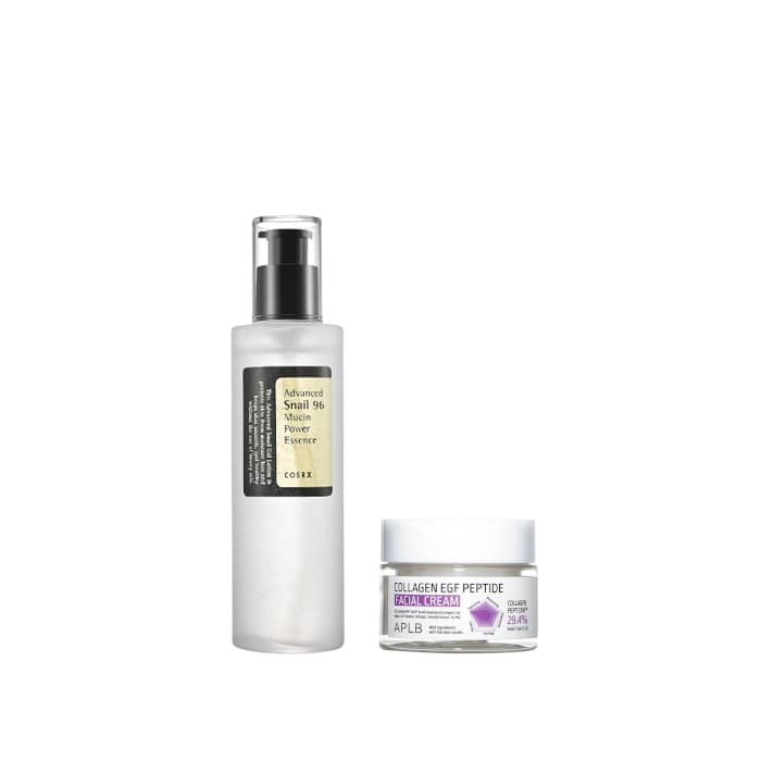 COSRX - Advanced Snail 96 Mucin Power Essence + APLB - Collagen EGF Peptide Facial Cream - Set