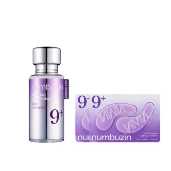 numbuzin - No.9 NAD+ BIO Lifting-sil Essence - (1ea) & NAD+ Collagen Under Eye Patches - 2ea Set