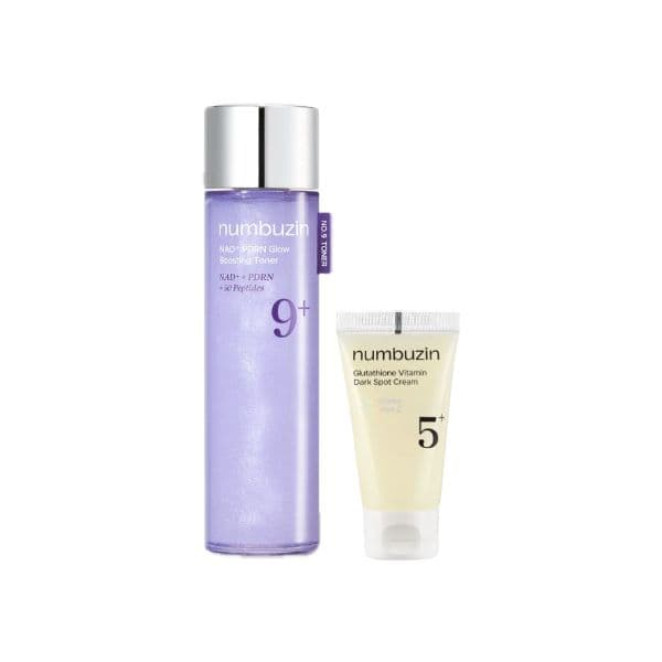 numbuzin - No.9+ NAD+ PDRN Glow Boosting Toner - (1ea) & No.5+ Glutathione Vitamin Dark Spot Cream - (1ea) Set