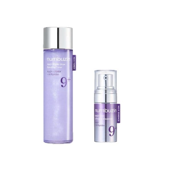 numbuzin - No.9+ NAD+ PDRN Glow Boosting Toner - (1ea) & BIO Lifting-sil Essence - (1ea) Set