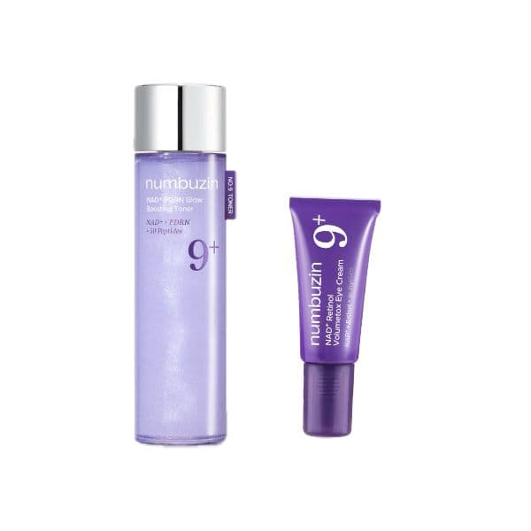 numbuzin - No.9+ NAD+ PDRN Glow Boosting Toner - (1ea) & Retinol Volumetox Eye Cream - (1ea) Set
