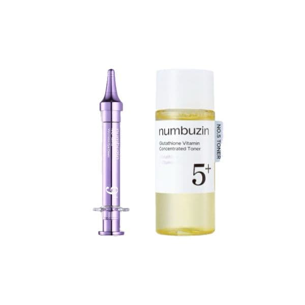 numbuzin - No.9 NAD+ Retinol Volumetox Eye Cream - (1ea) & No.5+ Glutathione Vitamin Concentrated Toner - (1ea) Set