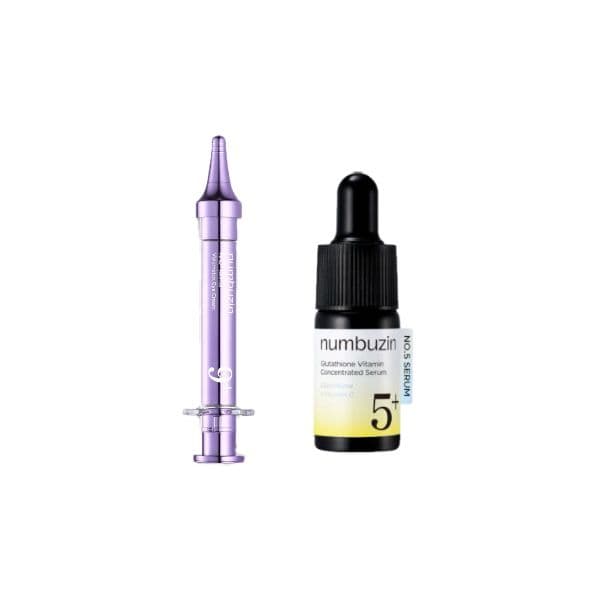 numbuzin - No.9 NAD+ Retinol Volumetox Eye Cream - (1ea) & No.5+ Glutathione Vitamin Concentrated Serum - (1ea) Set