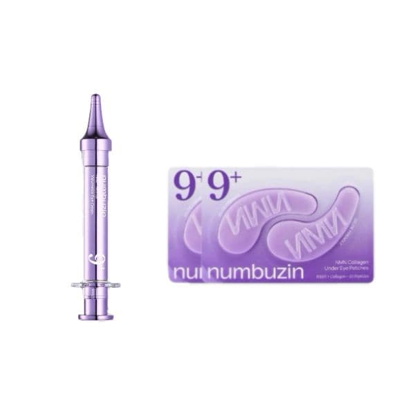 numbuzin - No.9 NAD+ Retinol Volumetox Eye Cream - (1ea) & Collagen Under Eye Patches - 2ea Set