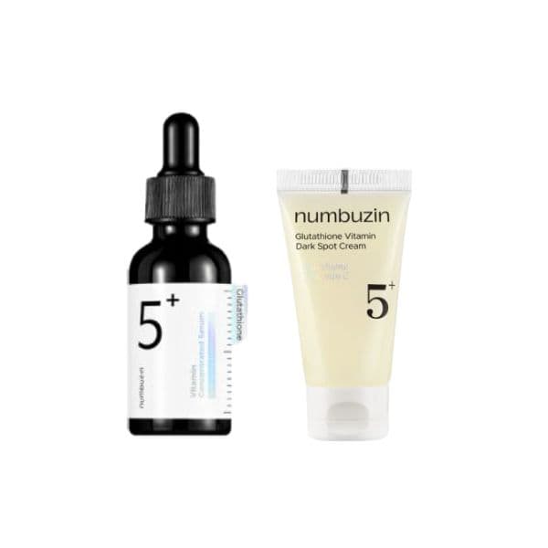 numbuzin - No.5+ Glutathione Vitamin Concentrated Serum - (1ea) & Dark Spot Cream - (1ea) Set