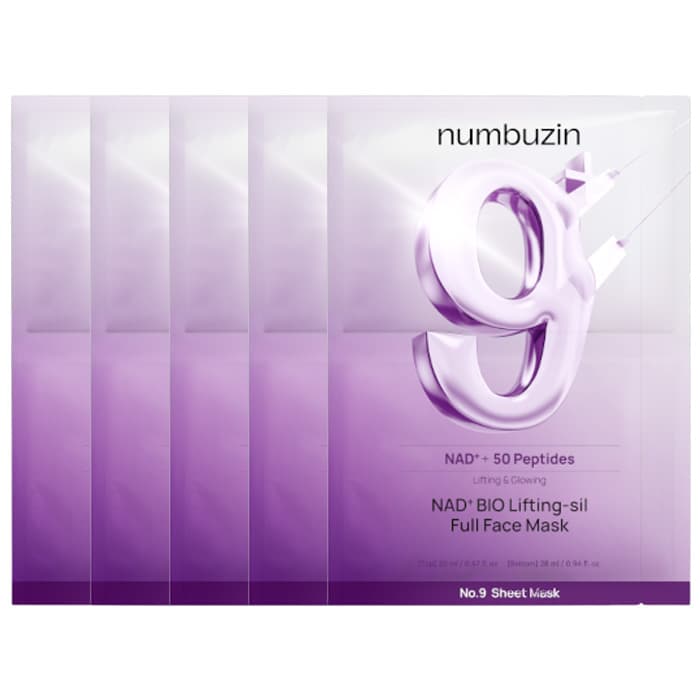numbuzin - No.9 NAD Bio Lifting-sil Full Cover Facial Mask -+ (5ea)