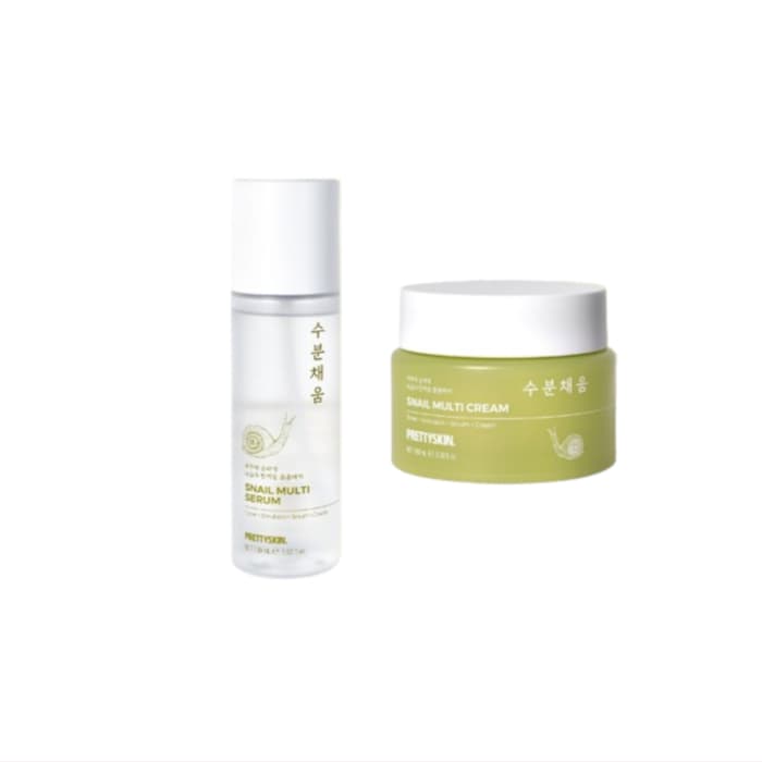PRETTYSKIN - Snail Multi Cream - (.) + Snail Multi Serum - (.) Set