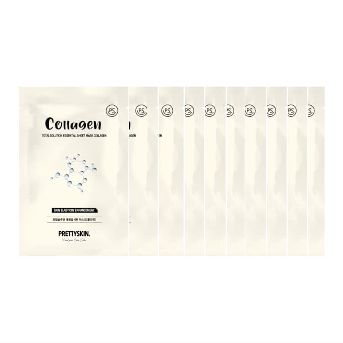 PRETTYSKIN - Total Solution Essential Sheet Mask - Collagen (.) Set