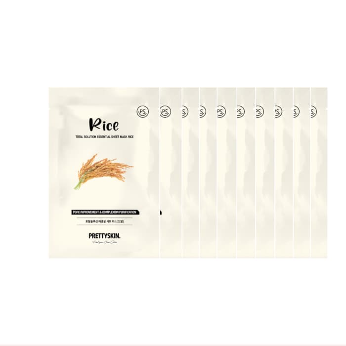 PRETTYSKIN - Total Solution Essential Sheet Mask - Rice (.) Set
