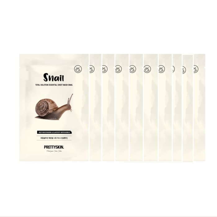 PRETTYSKIN - Total Solution Essential Sheet Mask - Snail (.) Set