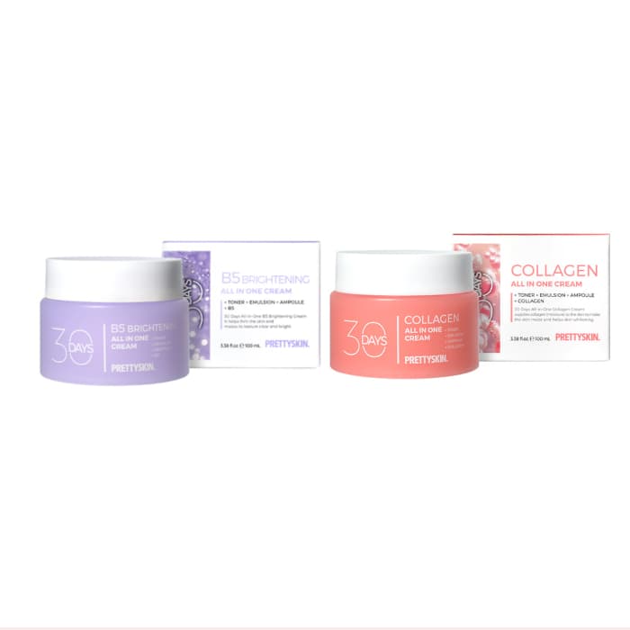 PRETTYSKIN - 30 Days All In One B5 Brightening Cream - (.) + Collagen Cream - (.) Set