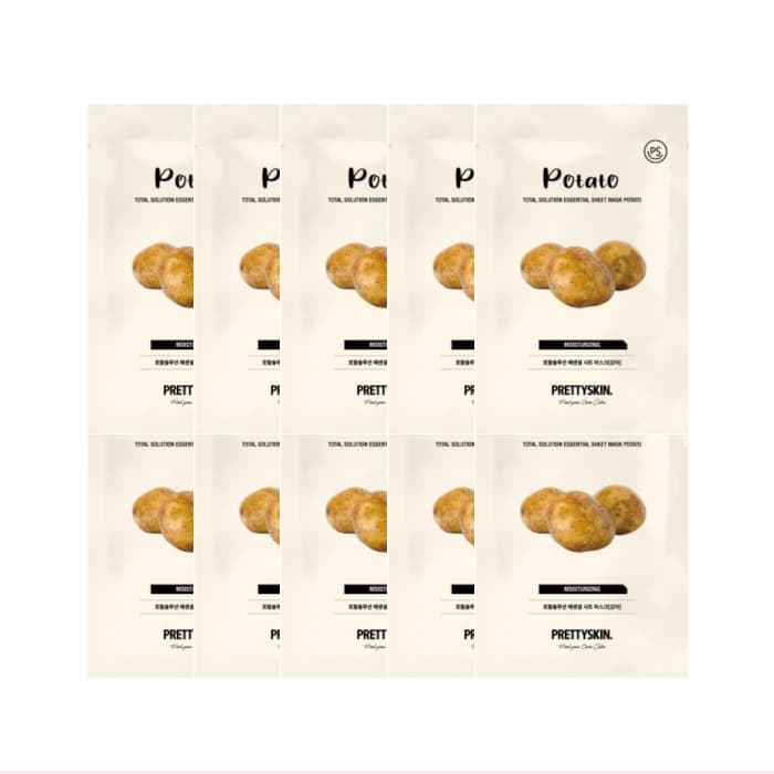 PRETTYSKIN - Total Solution Essential Sheet Mask - Potato -. Set