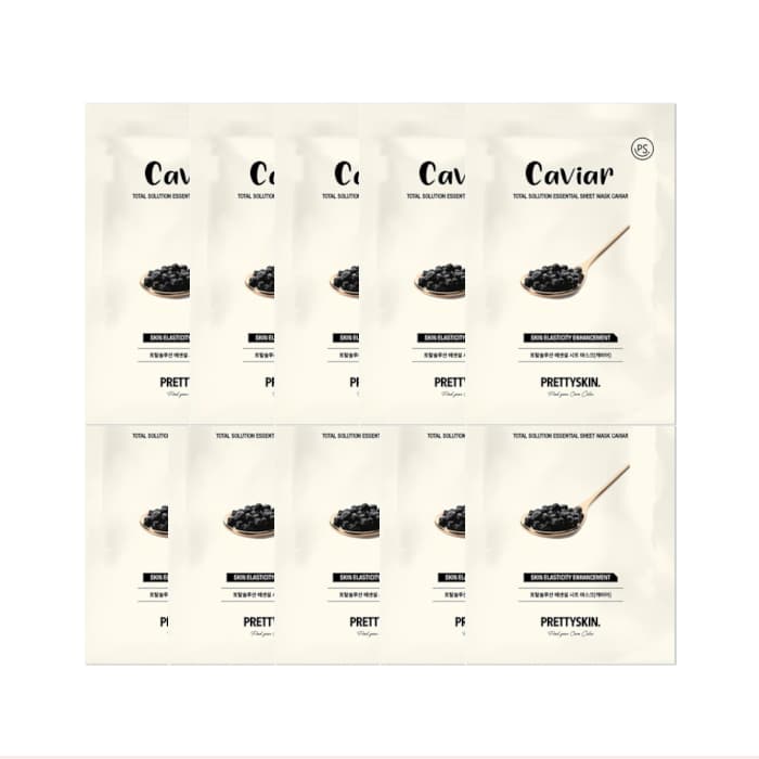 PRETTYSKIN - Total Solution Essential Sheet Mask - Caviar -. Set