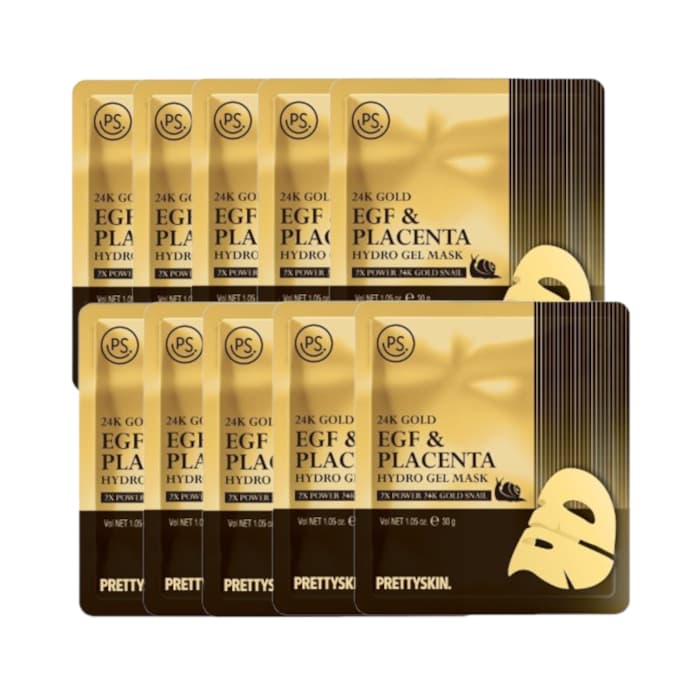 PRETTYSKIN - 24K Gold EGF & Placenta Hydro Gel Mask -. Set