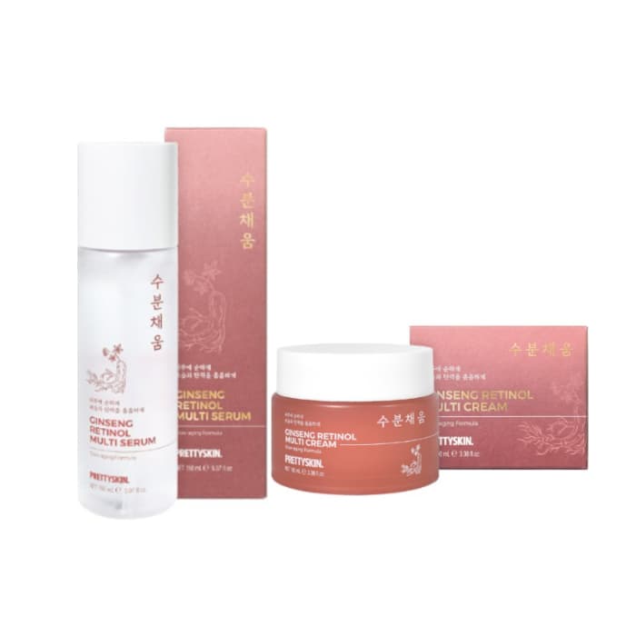 PRETTYSKIN - Ginseng Retinol Multi Cream - (.) + Serum - (.) Set