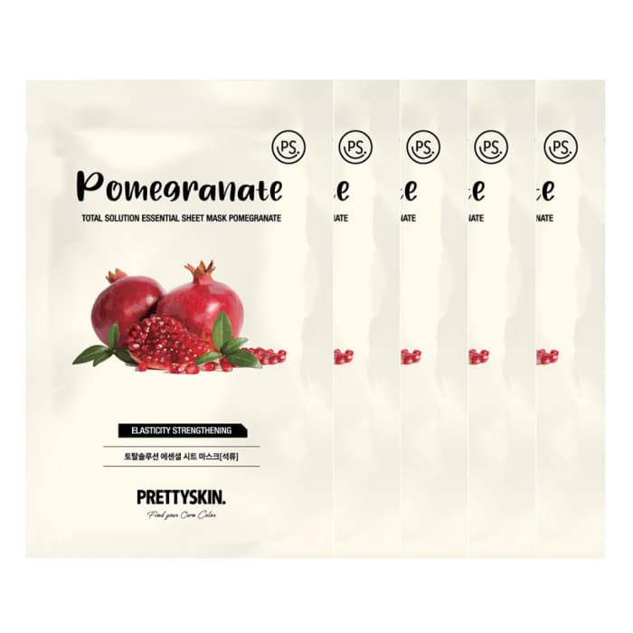 PRETTYSKIN - Total Solution Essential Sheet Mask -. - Pomegranate (.) Set