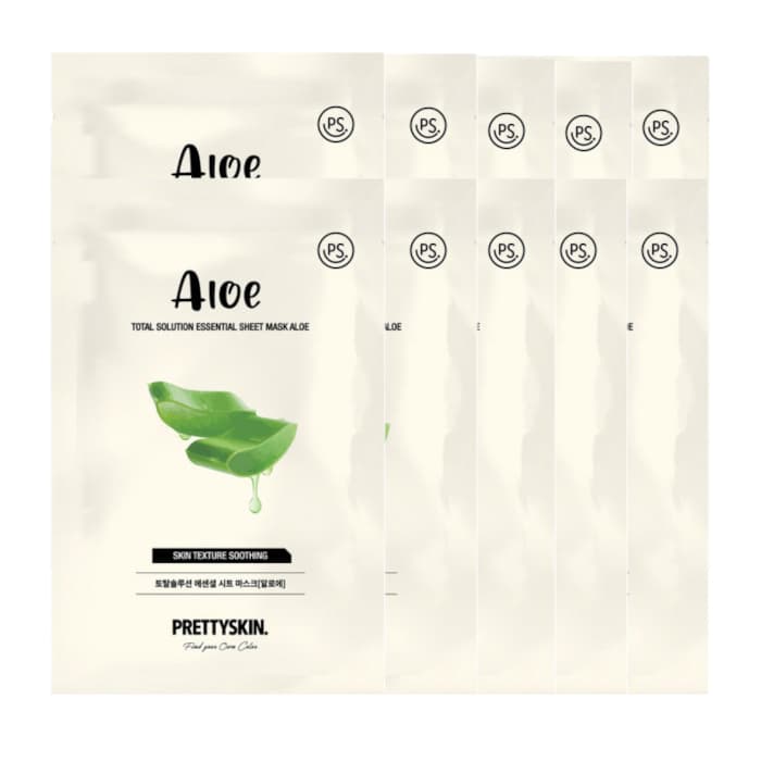 PRETTYSKIN - Total Solution Essential Sheet Mask -. - Aloe (.) Set