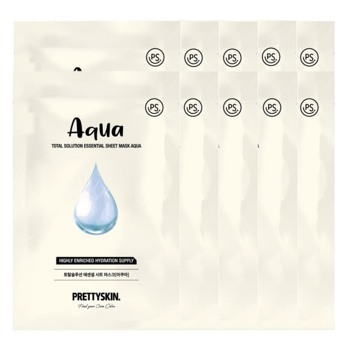 PRETTYSKIN - Total Solution Essential Sheet Mask -. - Aqua (.) Set