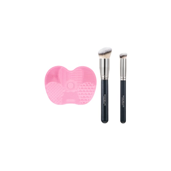 Silicone Makeup Brush Cleaner -. (15.5cm.5cm) - Pink X MissLady - Foundation & Concealer Brush Set -.
