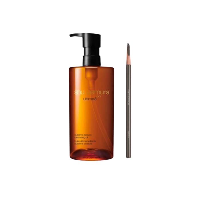Hero Set A (Ultime8 Sublime Beauty Cleansing Oil & H9 Hard Formula Eyebrow Pencil - 02 Seal Brown )