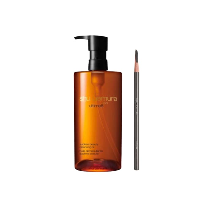 Hero Set B (Ultime8 Sublime Beauty Cleansing Oil & H9 Hard Formula Eyebrow Pencil - 05 Stone Gray )