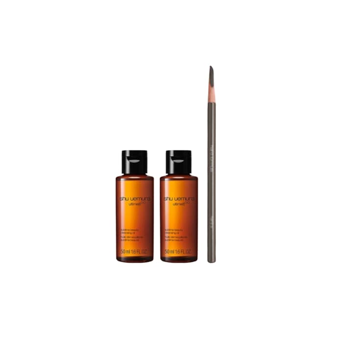 Hero Set E ( Ultime8 Sublime Beauty Cleansing Oil - (.) & H9 Hard Formula Eyebrow Pencil - 02 Seal Brown )