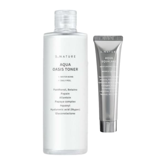 Aqua Oasis Toner - + Aqua Squalane Moisturizing Cream - Set