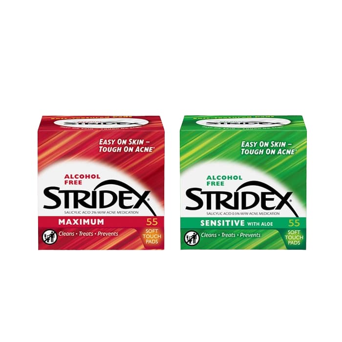 Alcohol Free Maximum Pads (2% Salicylic Acid) RED -. + Sensitive Pads With Aloe GREEN -. set