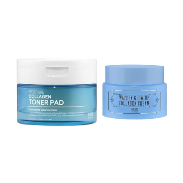 Moisture Collagen Toner Pad - /. (.) X Watery Glow Up Collagen Cream - (.)