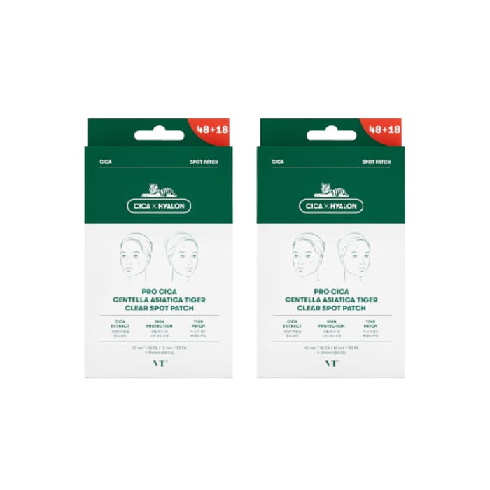 Pro Cica Centella Asiatica Tiger Clear Spot Patch - 4arkusze/10mm*.+12mm*. (.) (.) Set