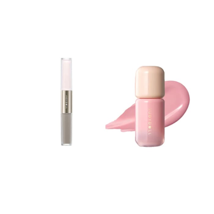 zestaw: Highlighter & Contour Duo #01 Cold + Liquid Blush Serum #04 Rosewood