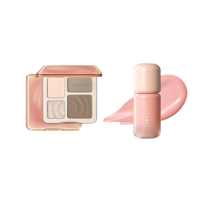 zestaw: paleta 2 IN 1 #02 Wood + Liquid Blush Serum #03 Salmon