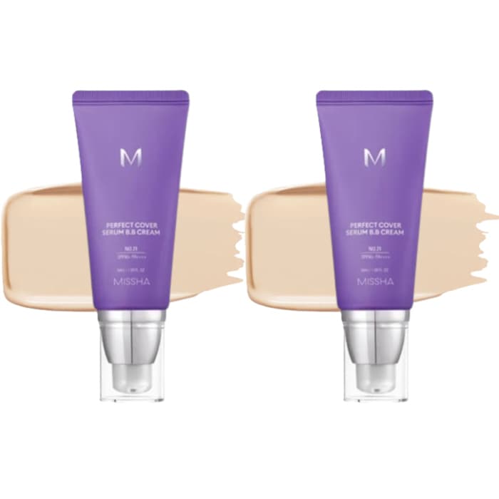 Perfect Cover Serum BB Cream SPF50+ PA++++ - - #21 Light Beige (2ea) Set