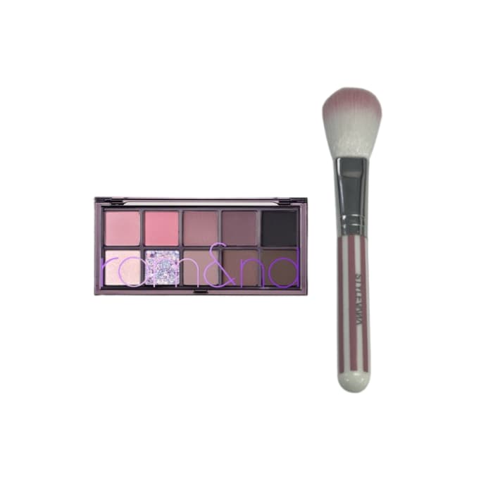 Romand - Better Than Palette - - 11 Cheeky Cheeky Garden (.) + MissLady - Cheek Brush - Pink and White (.)Set