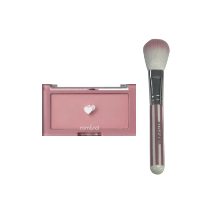 Romand - Better Than Cheek (2022 New Version) - - C02 Blueberry (.) + MissLady - Cheek Brush - Pink and White (.)Set